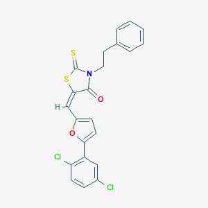 B402148 5-{[5-(2,5-Dichlorophenyl)-2-furyl]methylene}-3-(2-phenylethyl)-2-thioxo-1,3-thiazolidin-4-one CAS No. 306279-27-6