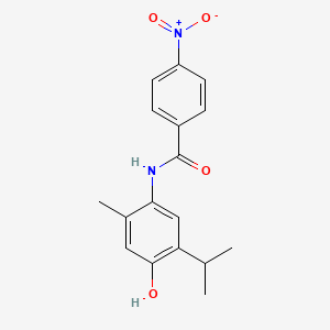 molecular formula C17H18N2O4 B4021578 N-(4-hydroxy-2-methyl-5-propan-2-ylphenyl)-4-nitrobenzamide 