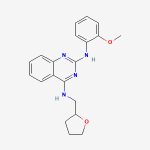 molecular formula C20H22N4O2 B4021689 2-N-(2-methoxyphenyl)-4-N-(oxolan-2-ylmethyl)quinazoline-2,4-diamine 