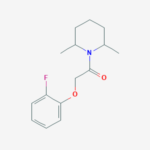 molecular formula C15H20FNO2 B4021702 1-(2,6-Dimethylpiperidin-1-yl)-2-(2-fluorophenoxy)ethanone 