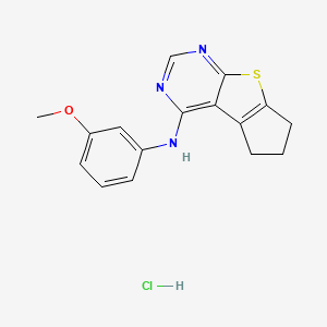 molecular formula C16H16ClN3OS B4021728 N-(3-methoxyphenyl)-7-thia-9,11-diazatricyclo[6.4.0.02,6]dodeca-1(12),2(6),8,10-tetraen-12-amine;hydrochloride 
