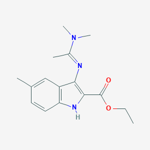 molecular formula C16H21N3O2 B402178 ethyl 3-[1-(dimethylamino)ethylideneamino]-5-methyl-1H-indole-2-carboxylate CAS No. 1164486-45-6