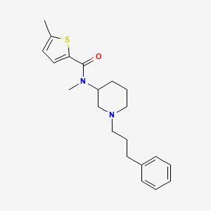 molecular formula C21H28N2OS B4021844 N,5-dimethyl-N-[1-(3-phenylpropyl)-3-piperidinyl]-2-thiophenecarboxamide 
