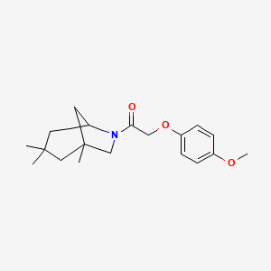 molecular formula C19H27NO3 B4021965 2-(4-METHOXYPHENOXY)-1-(1,3,3-TRIMETHYL-6-AZABICYCLO[3.2.1]OCT-6-YL)-1-ETHANONE 