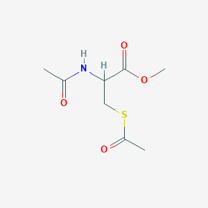 molecular formula C8H13NO4S B040220 2-Acetamido-3-(acetylthio)propanoic acid, methyl ester CAS No. 123751-54-2