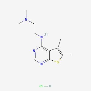 molecular formula C12H19ClN4S B4022029 N-(5,6-dimethylthieno[2,3-d]pyrimidin-4-yl)-N',N'-dimethylethane-1,2-diamine;hydrochloride 