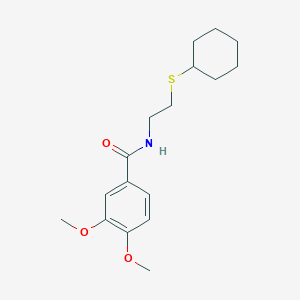 molecular formula C17H25NO3S B4022044 N-(2-cyclohexylsulfanylethyl)-3,4-dimethoxybenzamide 