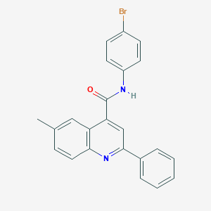 molecular formula C23H17BrN2O B402208 N-(4-bromophenyl)-6-methyl-2-phenylquinoline-4-carboxamide 