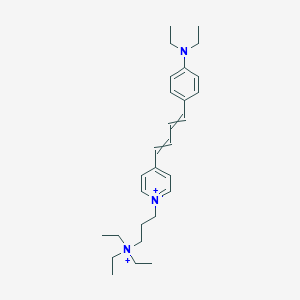 molecular formula C28H43N3+2 B040221 3-[4-[4-[4-(Diethylamino)phenyl]buta-1,3-dienyl]pyridin-1-ium-1-yl]propyl-triethylazanium CAS No. 116946-58-8