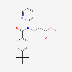 molecular formula C20H24N2O3 B4022139 Methyl 3-[(4-tert-butylbenzoyl)-pyridin-2-ylamino]propanoate 