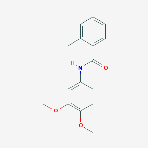 molecular formula C16H17NO3 B402221 N-(3,4-dimethoxyphenyl)-2-methylbenzamide CAS No. 331435-12-2
