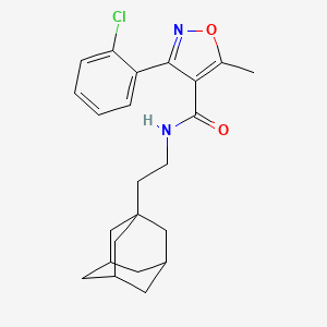 molecular formula C23H27ClN2O2 B4022219 N-[2-(Adamantan-1-YL)ethyl]-3-(2-chlorophenyl)-5-methyl-1,2-oxazole-4-carboxamide 
