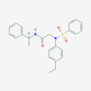 molecular formula C24H26N2O3S B4022278 N~2~-(4-ethylphenyl)-N-(1-phenylethyl)-N~2~-(phenylsulfonyl)glycinamide 