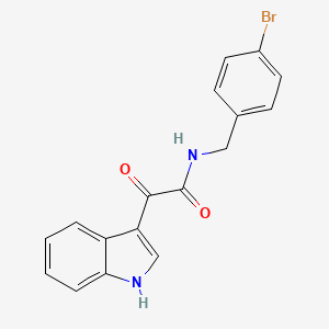 molecular formula C17H13BrN2O2 B4022425 N-[(4-bromophenyl)methyl]-2-(1H-indol-3-yl)-2-oxoacetamide 