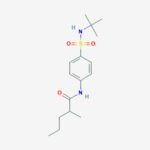 molecular formula C16H26N2O3S B4022434 N-[4-(tert-butylsulfamoyl)phenyl]-2-methylpentanamide 