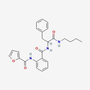 molecular formula C25H27N3O4 B4022468 N-[2-[[1-(butylamino)-1-oxo-3-phenylpropan-2-yl]carbamoyl]phenyl]furan-2-carboxamide 