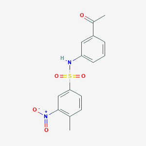 molecular formula C15H14N2O5S B4022513 N-(3-acetylphenyl)-4-methyl-3-nitrobenzenesulfonamide 