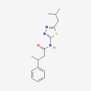 molecular formula C16H21N3OS B4022558 N-[5-(2-methylpropyl)-1,3,4-thiadiazol-2-yl]-3-phenylbutanamide 