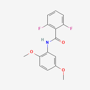 molecular formula C15H13F2NO3 B4022576 Benzamide, N-(2,5-dimethoxyphenyl)-2,6-difluoro- 