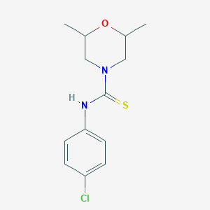 molecular formula C13H17ClN2OS B4022887 N-(4-chlorophenyl)-2,6-dimethylmorpholine-4-carbothioamide 