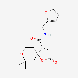molecular formula C16H21NO5 B4022894 N-[(FURAN-2-YL)METHYL]-7,7-DIMETHYL-2-OXO-1,8-DIOXASPIRO[4.5]DECANE-4-CARBOXAMIDE 