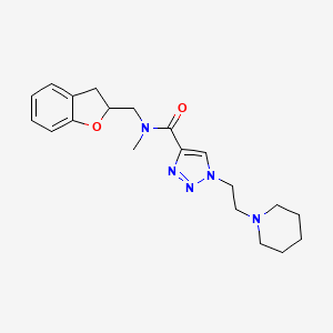 molecular formula C20H27N5O2 B4023092 N-(2,3-dihydro-1-benzofuran-2-ylmethyl)-N-methyl-1-[2-(1-piperidinyl)ethyl]-1H-1,2,3-triazole-4-carboxamide 