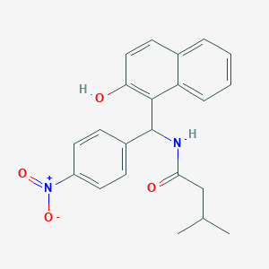 molecular formula C22H22N2O4 B4023283 N-[(2-hydroxynaphthalen-1-yl)-(4-nitrophenyl)methyl]-3-methylbutanamide 