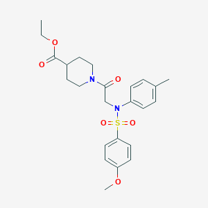 molecular formula C24H30N2O6S B4023315 ethyl 1-[2-(N-(4-methoxyphenyl)sulfonyl-4-methylanilino)acetyl]piperidine-4-carboxylate 