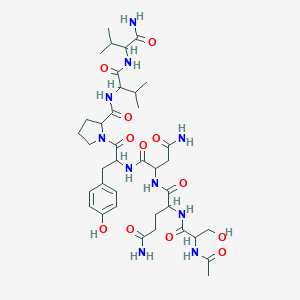 molecular formula C38H58N10O12 B040235 Acetyl-Ser-Gln-Asn-Tyr-Pro-Val-Val amide CAS No. 121822-32-0