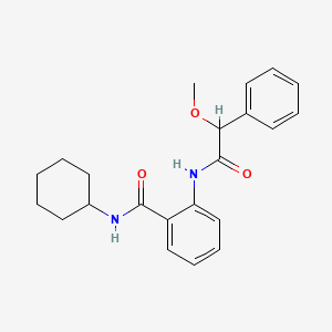 molecular formula C22H26N2O3 B4023503 N-cyclohexyl-2-{[methoxy(phenyl)acetyl]amino}benzamide 