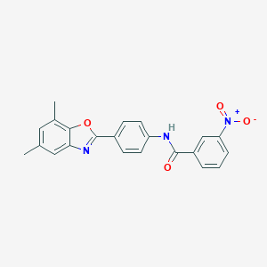 molecular formula C22H17N3O4 B402360 N-[4-(5,7-dimethyl-1,3-benzoxazol-2-yl)phenyl]-3-nitrobenzamide 