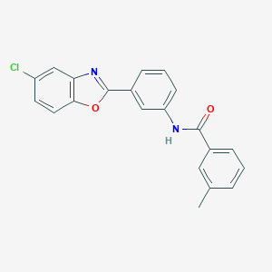 molecular formula C21H15ClN2O2 B402364 N-[3-(5-chloro-1,3-benzoxazol-2-yl)phenyl]-3-methylbenzamide 