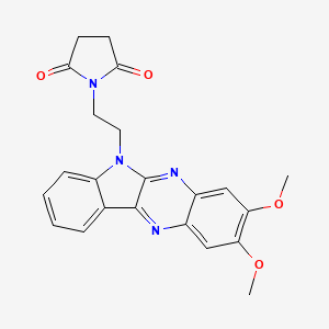 molecular formula C22H20N4O4 B4023664 1-[2-(2,3-Dimethoxyindolo[3,2-b]quinoxalin-6-yl)ethyl]pyrrolidine-2,5-dione 