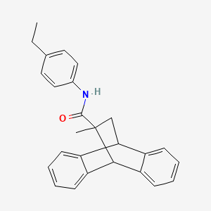 molecular formula C26H25NO B4023698 N-(4-ethylphenyl)-15-methyltetracyclo[6.6.2.0~2,7~.0~9,14~]hexadeca-2,4,6,9,11,13-hexaene-15-carboxamide 