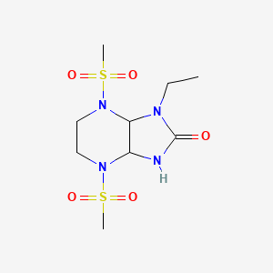 molecular formula C9H18N4O5S2 B4023749 3-ethyl-4,7-bis(methylsulfonyl)-3a,5,6,7a-tetrahydro-1H-imidazo[4,5-b]pyrazin-2-one 