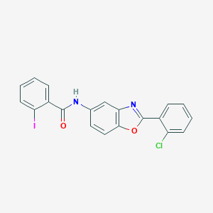 molecular formula C20H12ClIN2O2 B402381 N-[2-(2-chlorophenyl)-1,3-benzoxazol-5-yl]-2-iodobenzamide 