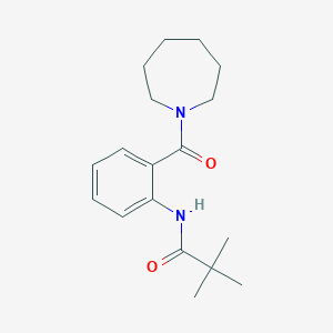 molecular formula C18H26N2O2 B4023983 N-[2-(1-azepanylcarbonyl)phenyl]-2,2-dimethylpropanamide 
