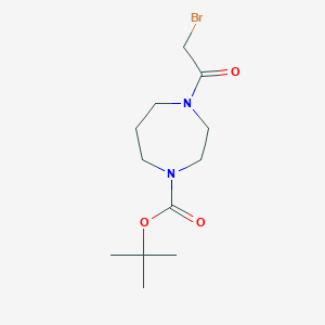 molecular formula C12H21BrN2O3 B040240 1-Boc-4-bromoacetyl-1,4-diazepane CAS No. 112257-14-4