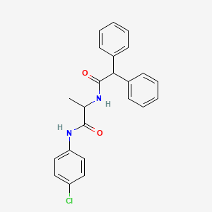 molecular formula C23H21ClN2O2 B4024173 N-(4-chlorophenyl)-2-[(2,2-diphenylacetyl)amino]propanamide 