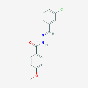 molecular formula C15H13ClN2O2 B402421 N'-(3-chlorobenzylidene)-4-methoxybenzohydrazide 