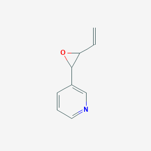 molecular formula C9H9NO B040243 Pyridine, 3-(3-ethenyloxiranyl)-(9CI) CAS No. 119875-67-1