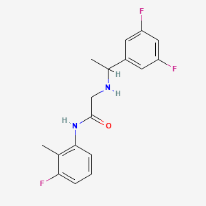 molecular formula C17H17F3N2O B4024339 2-{[1-(3,5-difluorophenyl)ethyl]amino}-N-(3-fluoro-2-methylphenyl)acetamide 
