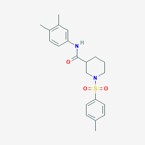 molecular formula C21H26N2O3S B4024383 N-(3,4-dimethylphenyl)-1-(4-methylphenyl)sulfonylpiperidine-3-carboxamide 