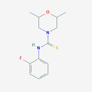 molecular formula C13H17FN2OS B4024408 N-(2-fluorophenyl)-2,6-dimethylmorpholine-4-carbothioamide 