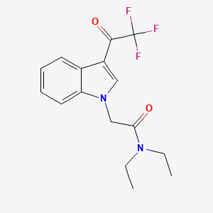 molecular formula C16H17F3N2O2 B4024584 N,N-DIETHYL-2-[3-(2,2,2-TRIFLUOROACETYL)-1H-INDOL-1-YL]ACETAMIDE 
