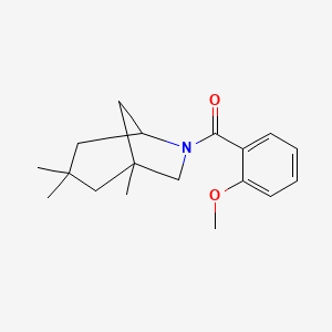 molecular formula C18H25NO2 B4024658 (2-Methoxyphenyl)(1,3,3-trimethyl-6-azabicyclo[3.2.1]oct-6-yl)methanone 