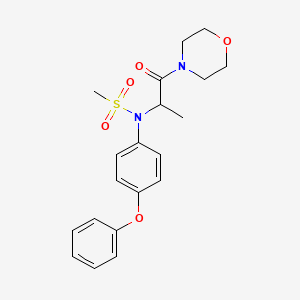 molecular formula C20H24N2O5S B4024777 N-[1-(morpholin-4-yl)-1-oxopropan-2-yl]-N-(4-phenoxyphenyl)methanesulfonamide 