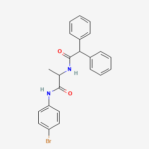 molecular formula C23H21BrN2O2 B4024786 N-(4-bromophenyl)-2-[(2,2-diphenylacetyl)amino]propanamide 