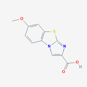 molecular formula C11H8N2O3S B040249 6-Methoxyimidazo[2,1-b][1,3]benzothiazole-2-carboxylic acid CAS No. 113508-88-6