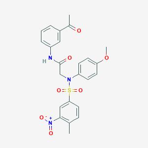 molecular formula C24H23N3O7S B4025052 N~1~-(3-acetylphenyl)-N~2~-(4-methoxyphenyl)-N~2~-[(4-methyl-3-nitrophenyl)sulfonyl]glycinamide 